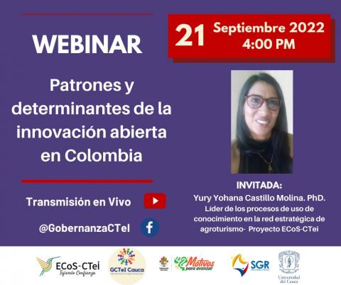 Webinar: Patrones y determinantes de la innovación abierta en Colombia