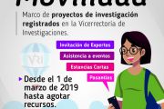 CONVOCATORIA DE MOVILIDAD EN EL MARCO DE PROYECTOS DE INVESTIGACIÓN REGISTRADOS EN LA VICERRECTORÍA DE INVESTIGACIONES