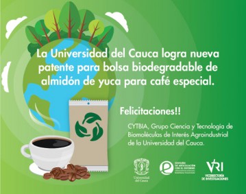 Unicauca logra nueva patente para bolsa biodegradable de almidón de yuca