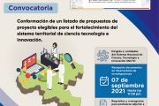Convocatoria Asignación para la CTeI del SGR para la conformación de un listado de propuestas de proyecto elegibles para el fortalecimiento del sistema territorial de ciencia tecnología e innovación No 17